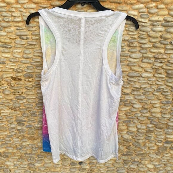 Chaser "Hawaii" White Tropical Racerback Tank Top. So Soft. Size Small. NWT - Picture 3 of 4